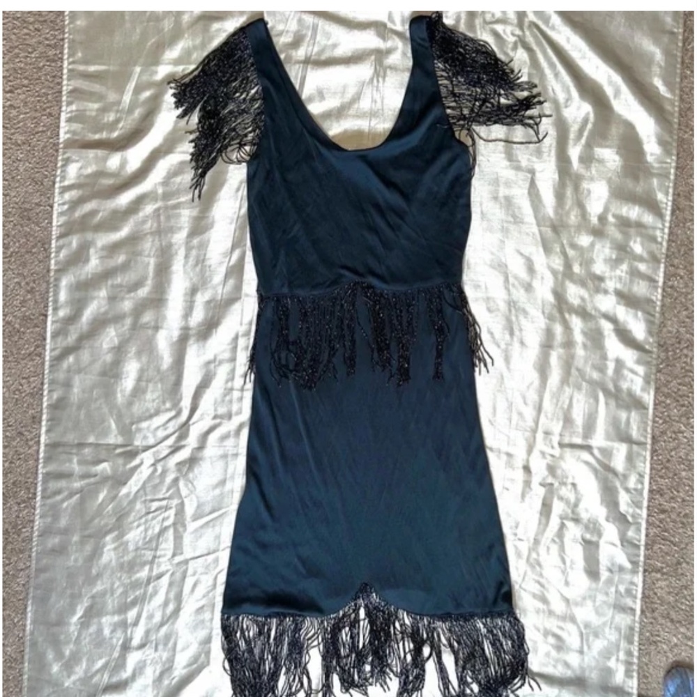 Mira De Moss beaded fringe dress